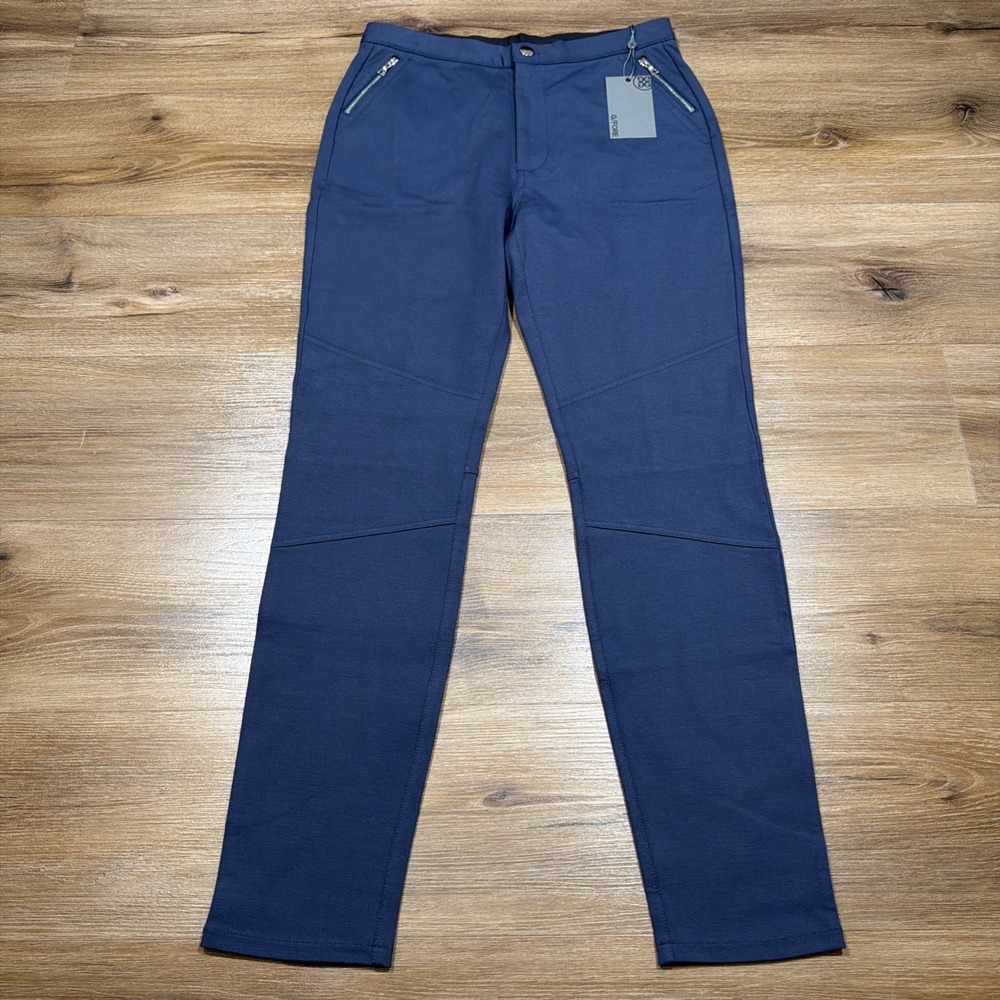 NWT G/Fore G4 Women's Size 8 Golf Pants Leggings Double Knit Moto Twilight Blue